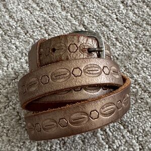 Bronze Leather Belt